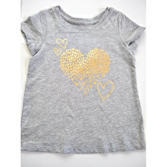 Cat & Jack Shirts & Tops Toddler Short Sleeve Heart Theme Shirt